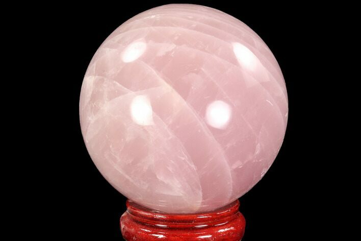 Polished Rose Quartz Sphere - Madagascar #92410